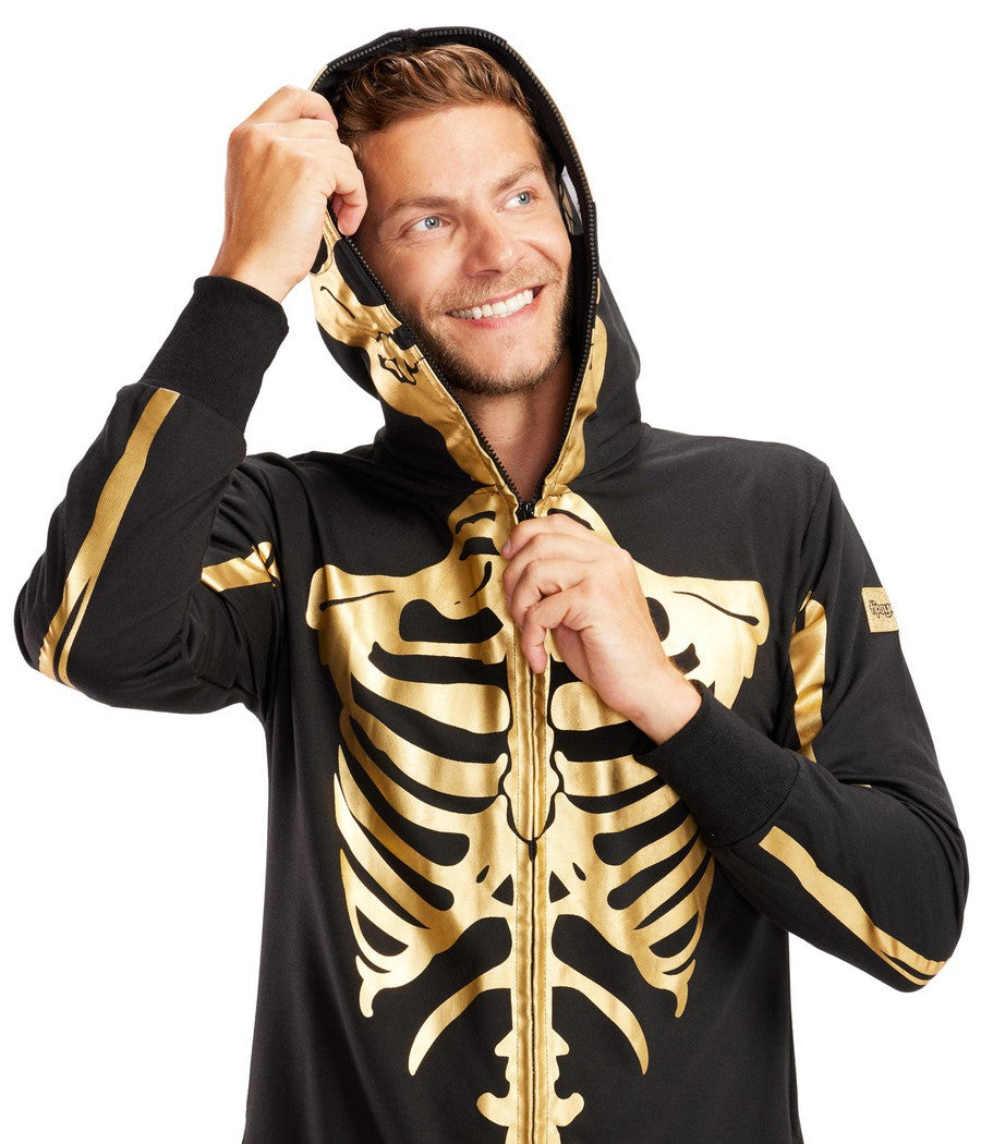 Men's Gold Skeleton Costume