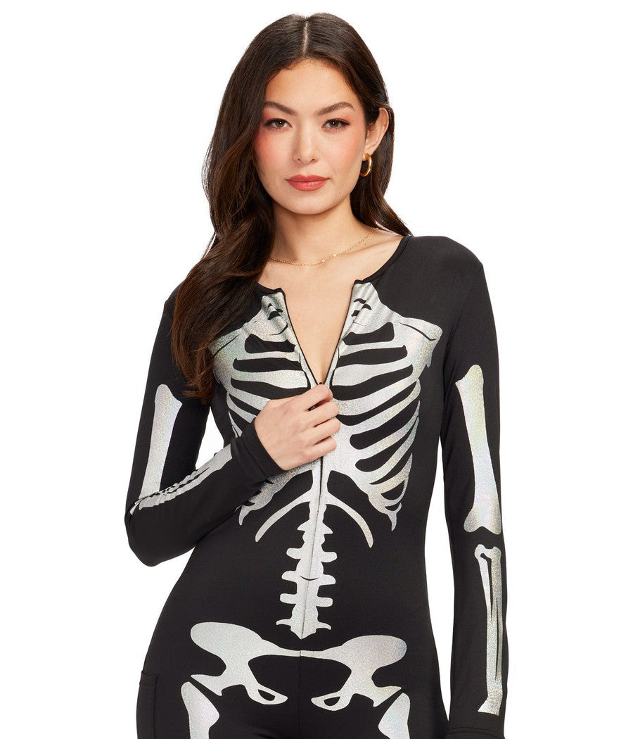 Shimmer Skeleton Bodysuit Costume