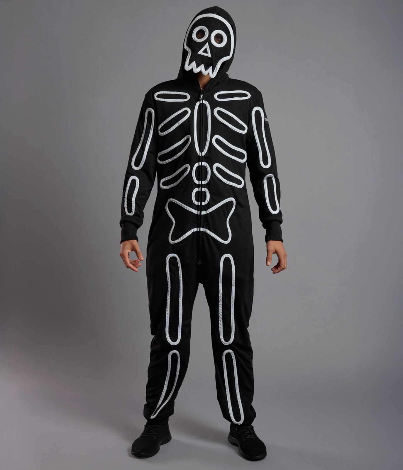 Men's Neon LED Light Up Skeleton Costume