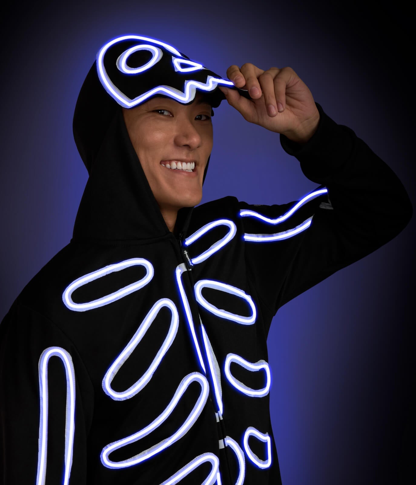 Matching Neon LED Skeleton Couples Costumes