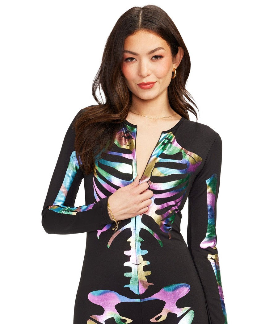 Iridescent Skeleton Bodysuit Costume