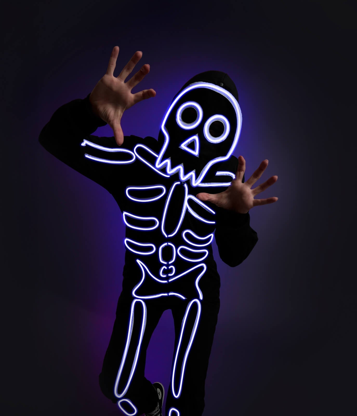 Matching Neon LED Skeleton Couples Costumes