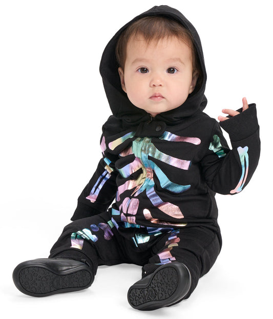 Baby Girl's Iridescent Skeleton Costume